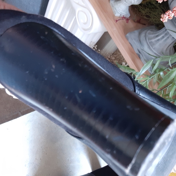 parker & sky, Peep Toe Stack Heel in Faux Leather & Suede, 9.5 - Picture 6 of 12